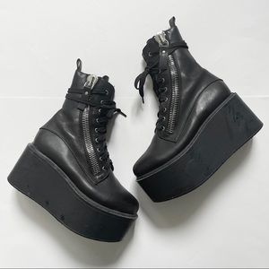 UNIF Trench High Platform Boots